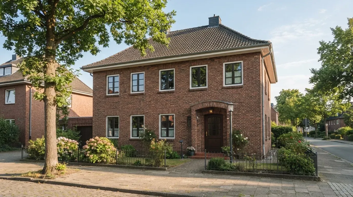 Saniertes Wohnhaus mit Klinkerfassade (Platzhalterbild)