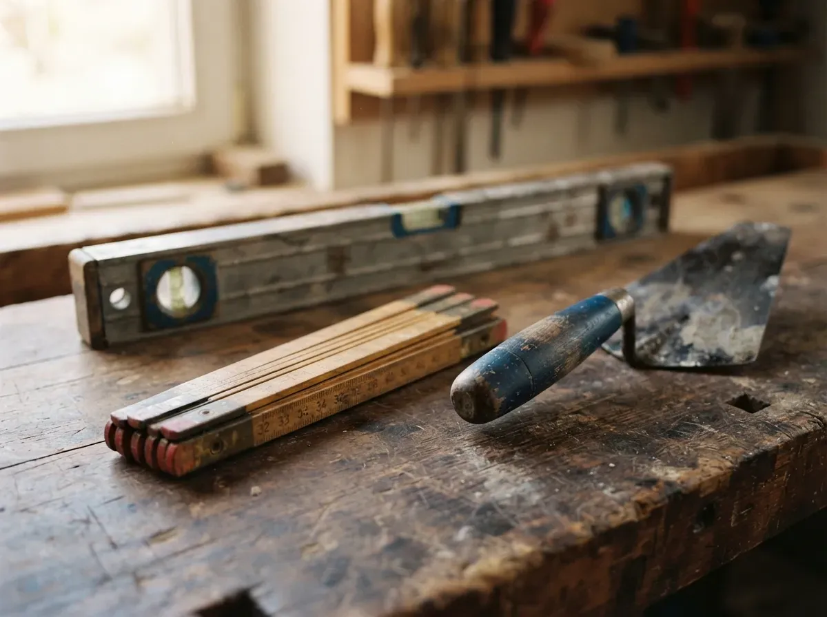 Handwerkzeug auf einer Arbeitsfläche (Platzhalterbild)